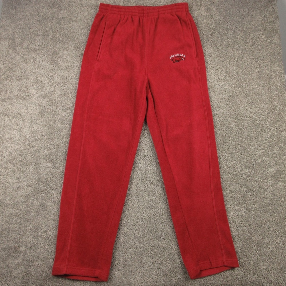 Vintage Arkansas Razorbacks Sweatpants Mens Medium Red Pro Edge Plush Y2K NCAA